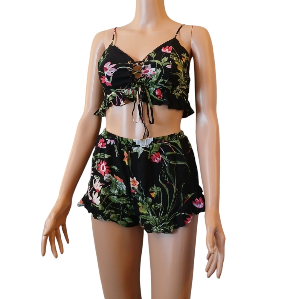 Sheln Size M Two piece Sleepwear Relax Pajama Rayon Womens Used top